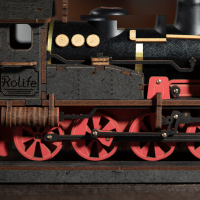 ROBOTIME Rolife 3D drevené puzzle Parná lokomotíva 405 dielikov