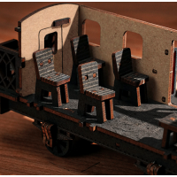 ROBOTIME Rolife 3D drevené puzzle Parná lokomotíva 405 dielikov