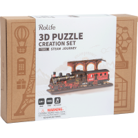ROBOTIME Rolife 3D drevené puzzle Parná lokomotíva 405 dielikov