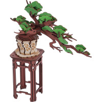 ROBOTIME Rolife DIY 3D drevené puzzle Bonsai z ihličnanu borovice 115 dielikov