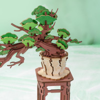 ROBOTIME Rolife DIY 3D drevené puzzle Bonsai z ihličnanu borovice 115 dielikov