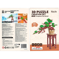 ROBOTIME Rolife DIY 3D drevené puzzle Bonsai z ihličnanu borovice 115 dielikov