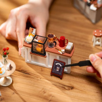 ROBOTIME Rolife DIY House: Kaviareň Slow Life s LED osvetlením