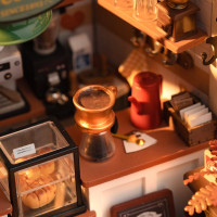 ROBOTIME Rolife DIY House: Kaviareň Slow Life s LED osvetlením