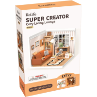 ROBOTIME Rolife DIY House: Obývacia izba s LED osvetlením 114 dielikov