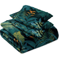 Saténové obliečky NOBILE Jungle - tmavo zelené - 140x200 cm