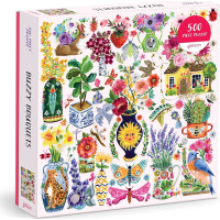 GALISON Štvorcové puzzle Bzučiaca kytica 500 dielikov