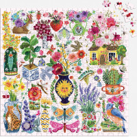 GALISON Štvorcové puzzle Bzučiaca kytica 500 dielikov