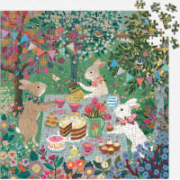GALISON Štvorcové puzzle Jarný čajový večierok 500 dielikov