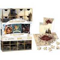 AQUARIUS Puzzle Adventný kalendár: Harry Potter 24x50 dielikov