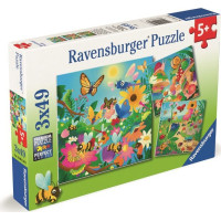 RAVENSBURGER Puzzle Hmyzí kamaráti 3x49 dielikov