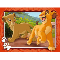 RAVENSBURGER Puzzle Leví kráľ 4v1 (12, 16, 20, 24 dielikov)