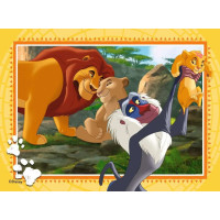 RAVENSBURGER Puzzle Leví kráľ 4v1 (12, 16, 20, 24 dielikov)
