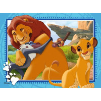 RAVENSBURGER Puzzle Leví kráľ 4v1 (12, 16, 20, 24 dielikov)