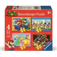 RAVENSBURGER Puzzle Super Mario a jeho dobrodružstvo 4v1 (12,16,20,24 dielikov)