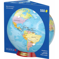 EUROGRAPHICS Puzzle v plechovej krabičke Mapa sveta 550 dielikov