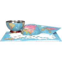 EUROGRAPHICS Puzzle v plechovej krabičke Mapa sveta 550 dielikov