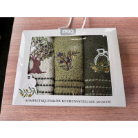 Sada kuchynských uterákov 30x50 cm (3 kusy) - OLIVY