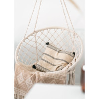 Závesné hojdacie BOHO kreslo - ecru
