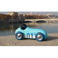 Vilac Drevené auto Old Sport Compet tyrkysové
