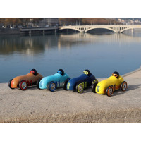 Vilac Drevené auto Old Sport Compet tyrkysové