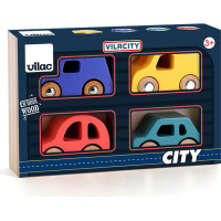 Vilac Sada 4 drevených autíčok City Vilacity
