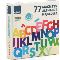 Vilac Drevená magnetická abeceda Veľké písmená 77 ks