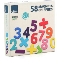 Vilac Drevené magnetické číslice 58 ks