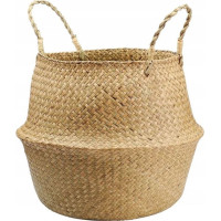BOHO kôš z morskej trávy - 25x28 cm - prírodný
