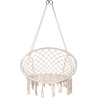 Závesné hojdacie BOHO kreslo - ecru