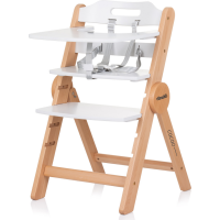 CHIPOLINO Drevená jedálenská stolička Cacao 2v1 White Wood