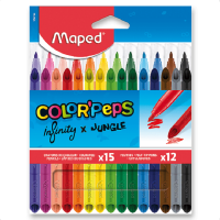 MAPED Pastelky Color'Peps Infinity 15ks + Fixy Color'Peps Jungle 12ks