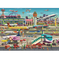RAVENSBURGER Puzzle Letiskový ruch XXL 150 dielikov