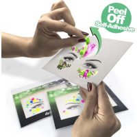 PAINTGLOW Samolepiace kamienky na tvár Mačacie oči - UV, svietiace v tme