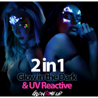 PAINTGLOW Samolepiace kamienky na tvár Mačacie oči - UV, svietiace v tme