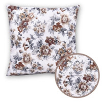 Vodeodolný sedací MAXI vankúš 100x15 cm do závesného kresla - hnedé kvety / hnedý