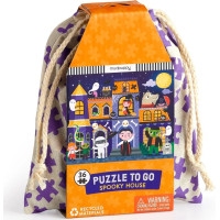 Mudpuppy Puzzle Strašidelný dom v látkovom vrecku 36 dielikov