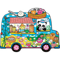 Mudpuppy Puzzle v tvare minibusu s občerstvením