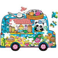 Mudpuppy Puzzle v tvare minibusu s občerstvením