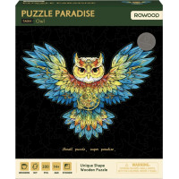 RoboTime Drevené puzzle Sova