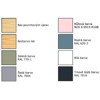 Detská posteľ z masívu BOX model 10 - 160x80 cm, bez povrchových úprav
