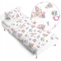 Detské bavlnené obliečky 140x200 cm BABYMAM PREMIUM - Malé morské víly