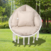 Vodeodolný sedací MAXI vankúš 100x15 cm do závesného kresla - cappuccino