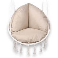 Vodeodolný sedací MAXI vankúš 100x15 cm do závesného kresla - cappuccino