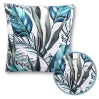 Vodeodolný sedací MAXI vankúš 100x15 cm do závesného kresla - exotické listy/sivý