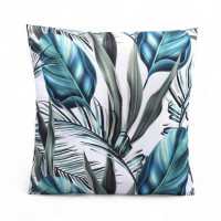 Vodeodolný sedací MAXI vankúš 100x15 cm do závesného kresla - exotické listy/sivý