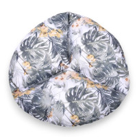 Vodeodolný sedací MAXI vankúš 100x15 cm do závesného kresla - orchidey / sivý