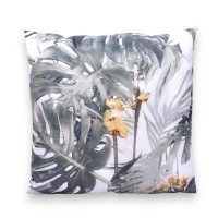Vodeodolný sedací MAXI vankúš 100x15 cm do závesného kresla - orchidey / sivý