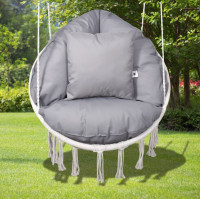 Vodeodolný sedací MAXI vankúš 100x15 cm do závesného kresla - šedý