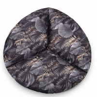 Vodeodolný sedací MAXI vankúš 100x15 cm do závesného kresla - zlaté palmy/čierny